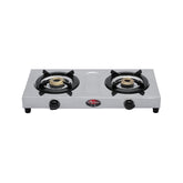 Surya Flame "SLEEK COOKTOP" 2 Burner Mild Steel L.P.G Stove with SS Drip Tray Cooktop With BIS Certified and Doorstep Service 2 Years Warranty